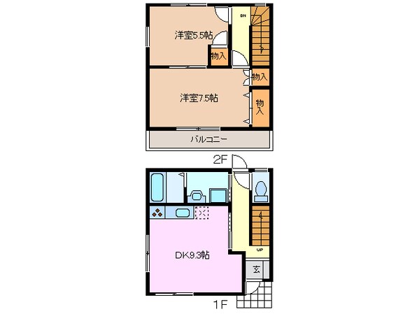 フォルトゥーナヒルズ B棟の物件間取画像